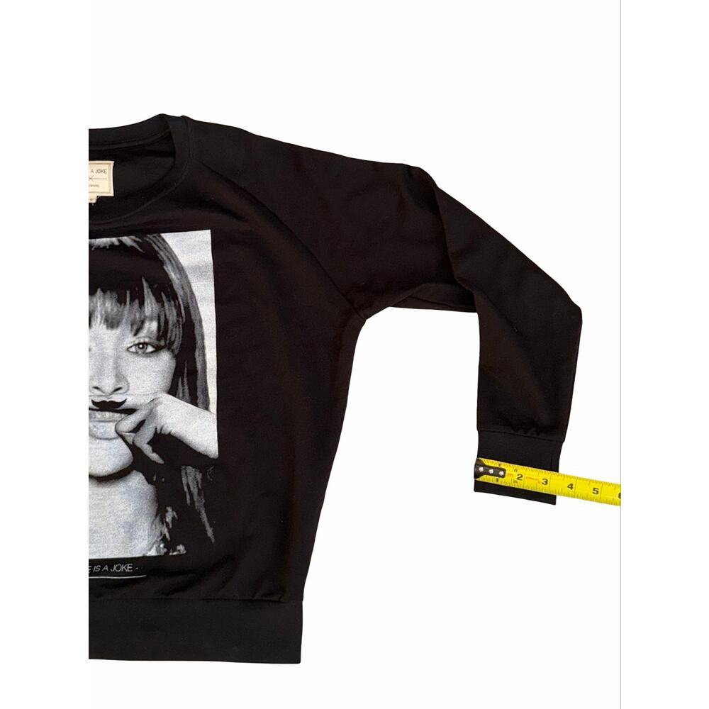 Eleven Paris Life Is A Joke Graphic Sweatshirt Black Raglan Pullover S - Picture 8 of 10